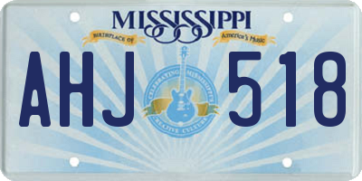 MS license plate AHJ518