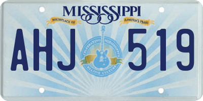 MS license plate AHJ519
