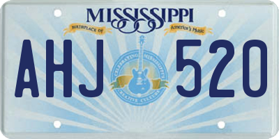 MS license plate AHJ520