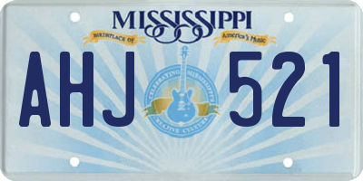 MS license plate AHJ521