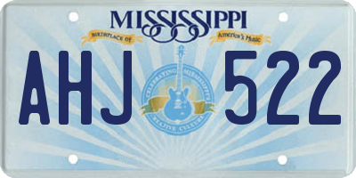 MS license plate AHJ522
