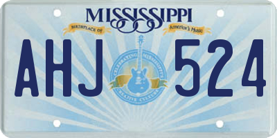 MS license plate AHJ524
