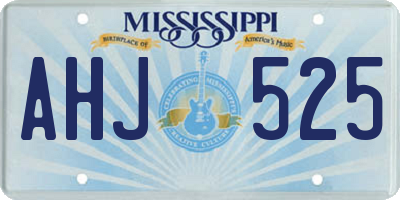 MS license plate AHJ525