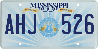 MS license plate AHJ526