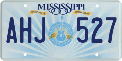 MS license plate AHJ527