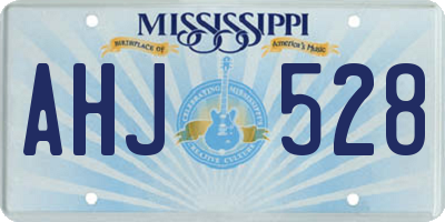 MS license plate AHJ528