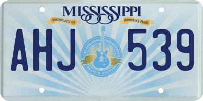 MS license plate AHJ539