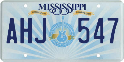 MS license plate AHJ547