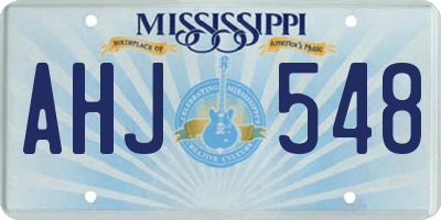 MS license plate AHJ548