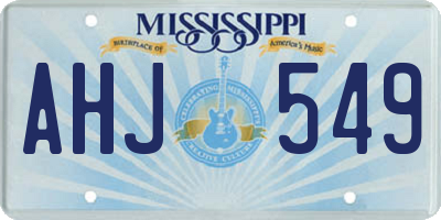 MS license plate AHJ549