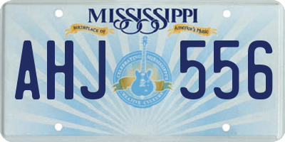 MS license plate AHJ556