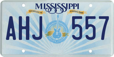 MS license plate AHJ557