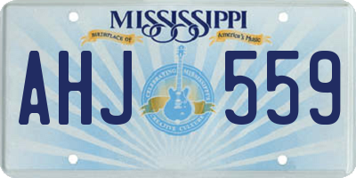 MS license plate AHJ559