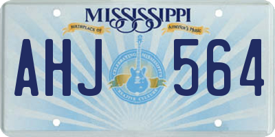 MS license plate AHJ564
