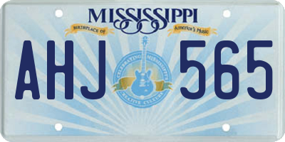 MS license plate AHJ565