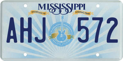 MS license plate AHJ572