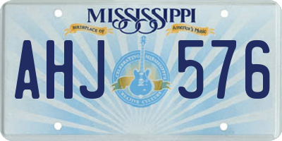 MS license plate AHJ576