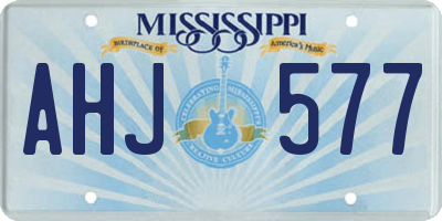 MS license plate AHJ577