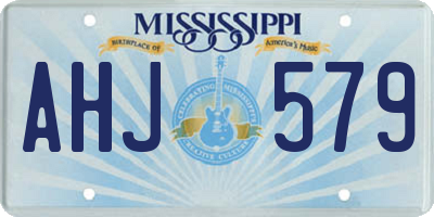 MS license plate AHJ579