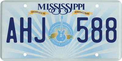 MS license plate AHJ588