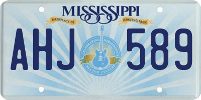 MS license plate AHJ589