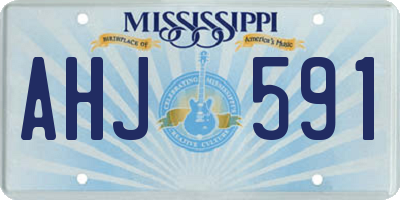 MS license plate AHJ591