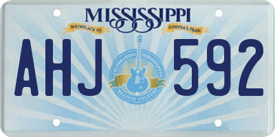 MS license plate AHJ592
