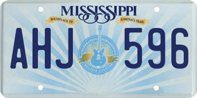 MS license plate AHJ596