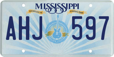 MS license plate AHJ597