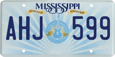 MS license plate AHJ599