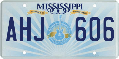 MS license plate AHJ606