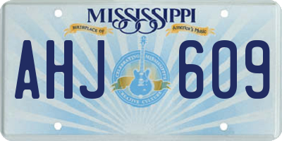 MS license plate AHJ609