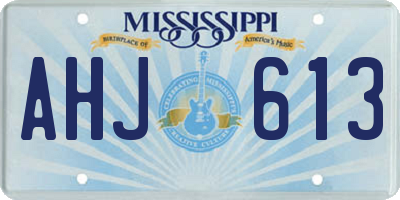 MS license plate AHJ613