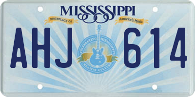 MS license plate AHJ614