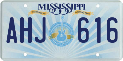 MS license plate AHJ616