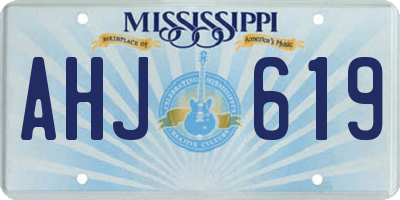 MS license plate AHJ619