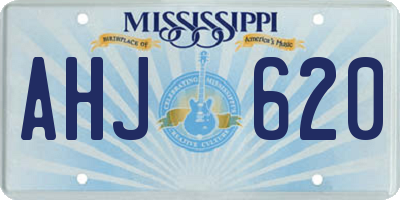 MS license plate AHJ620