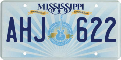 MS license plate AHJ622