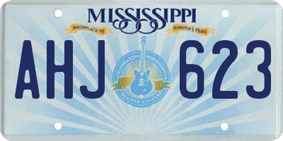 MS license plate AHJ623