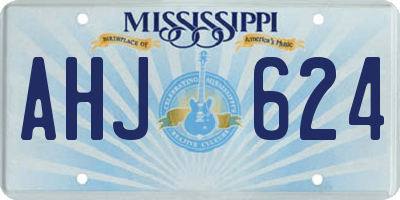 MS license plate AHJ624