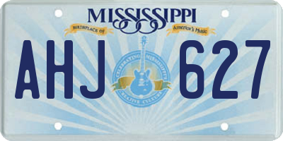 MS license plate AHJ627