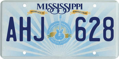 MS license plate AHJ628