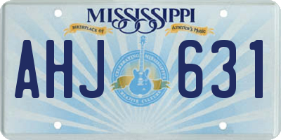 MS license plate AHJ631