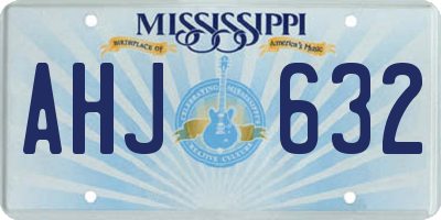 MS license plate AHJ632