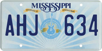 MS license plate AHJ634