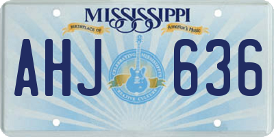 MS license plate AHJ636