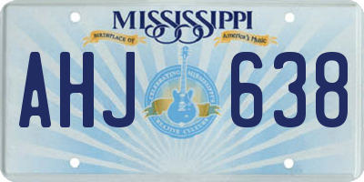 MS license plate AHJ638