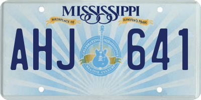 MS license plate AHJ641