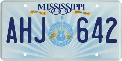 MS license plate AHJ642