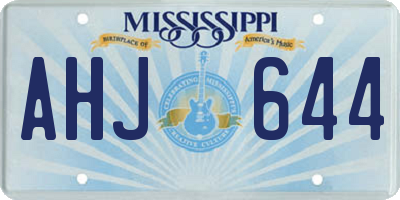 MS license plate AHJ644